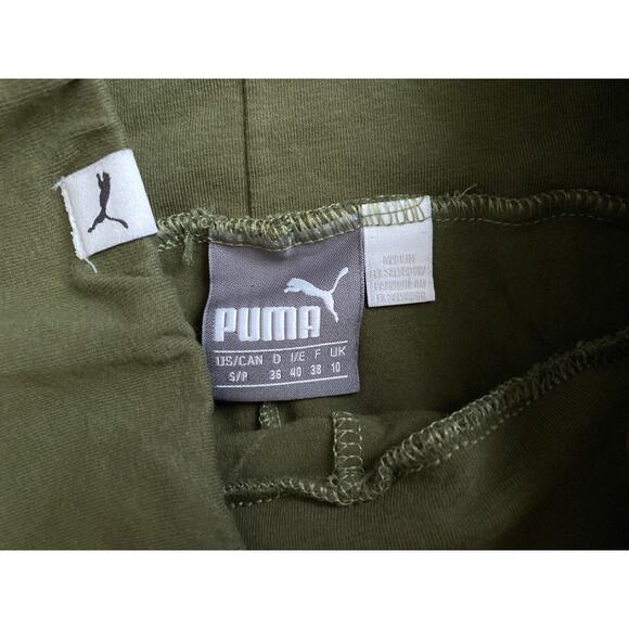 PUMA Womens Size Small Cropped Green Work Out Athletic Yoga Leggings Pants - Picture 6 of 6